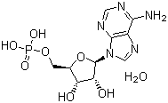 结构式 CAS# 18422-05-4, 腺苷-5'-单磷酸一水合物; 腺苷-5'-磷酸(一水)
