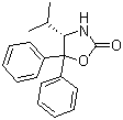 结构式 CAS# 184346-45-0, (S)-(-)-4-异丙基-5,5-二苯基-2-恶唑烷酮