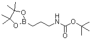 结构式 CAS# 1850305-80-4, N-[3-(4,4,5,5-四甲基-1,3,2-二氧硼杂环戊烷-2-基)丙基]氨基甲酸叔丁酯