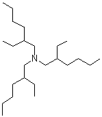 结构式 CAS# 1860-26-0, 三(2-乙基己基)胺