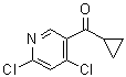 结构式 CAS# 1863098-74-1, 环丙基(4,6-二氯吡啶-3-基)甲酮