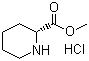 structure of CAS# 18650-38-9, (R)-Piperidine-2-carboxylic acid methyl ester hydrochloride