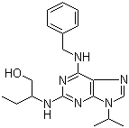 structure of CAS# 186692-44-4, 2-[[9-(1-Methylethyl)-6-[(phenylmethyl)amino]-9H-purin-2-yl]amino]-1-butanol