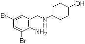 结构式 CAS# 18683-91-5, 氨溴索碱; 2-氨基-3,5-二溴-N-(4-羟基环己基)苄胺