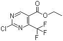 结构式 CAS# 187035-79-6, 2-氯-4-三氟甲基嘧啶-5-甲酸乙酯