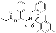 结构式 CAS# 187324-67-0, 2,4,6-三甲基-N-[(1R,2S)-1-甲基-2-(1-氧代丙氧基)-2-苯基乙基]-N-(苯基甲基)苯磺酰胺