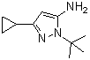 结构式 CAS# 187795-43-3, 5-氨基-3-环丙基-1-叔丁基吡唑