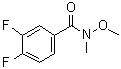 structure of CAS# 188345-25-7, 3,4-Difluoro-N-methoxy-N-methylbenzamide;3,4-Difluoro-N-methyl-N-methoxybenzamide