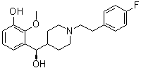 (alphaR)-1-[2-(4-氟苯基)乙基]-alpha-(3-羟基-2-甲氧基苯基)-4-哌啶甲醇分子结构 (CAS 189192-18-5)