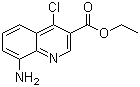 结构式 CAS# 190137-84-9, 8-氨基-4-氯-3-喹啉羧酸乙酯