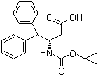 结构式 CAS# 190190-50-2, N-叔丁氧羰基-L-3-氨基-4,4-二苯基丁酸