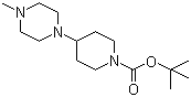 structure of CAS# 190964-91-1, 4-(4-Methyl-1-piperazinyl)-1-piperidinecarboxylic acid tert-butyl ester
