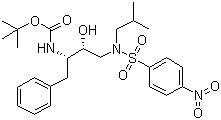 结构式 CAS# 191226-98-9, [(1S,2R)-1-苄基-2-羟基-3-[异丁基[(4-硝基苯基)磺酰]氨基]丙基]氨基甲酸叔丁酯