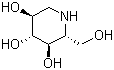 结构式 CAS# 19130-96-2, 1-脱氧野尻霉素; (2R,3R,4R,5S)-2-羟甲基哌啶-3,4,5-三醇