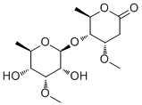 结构式 CAS# 19131-13-6, 6-Deoxy-3-O-methyl-beta-allopyranosyl(1-4)-beta-cymaronic acid delta-lactone