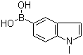 结构式 CAS# 192182-55-1, 1-甲基吲哚-5-硼酸; N-甲基吲哚-5-硼酸