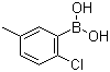 structure of CAS# 193353-35-4, 2-Chloro-5-methylphenylboronic acid