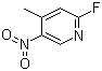 结构式 CAS# 19346-47-5, 2-氟-4-甲基-5-硝基吡啶