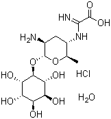 结构式 CAS# 19408-46-9, 春雷霉素盐酸盐一水合物