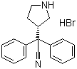 (S)-2,2-Diphenyl-2-(pyrrolidin-3-yl)acetonitrile  hydrobromide molecular structure (CAS 194602-27-2)