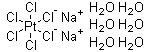 structure of CAS# 19583-77-8, Sodium hexachloroplatinate(IV) hexahydrate