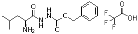 结构式 CAS# 19635-96-2, L-亮氨酸 2-羧基酰肼苄基酯单(三氟乙酸)盐