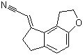 structure of CAS# 196597-79-2, (E)-(1,6,7,8-Tetrahydro-2H-indeno[5,4-b]furan-8-ylidene)acetonitrile