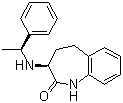 结构式 CAS# 197658-50-7, (3S)-1,3,4,5-四氢-3-[[(1S)-1-苯基乙基]氨基]-2H-1-苯并氮杂卓-2-酮