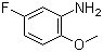 structure of CAS# 1978-39-8, 5-Fluoro-2-methoxyaniline;2-Amino-4-fluoroanisole; 5-Fluoro-2-methoxybenzenamine