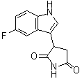 structure of CAS# 198474-05-4, 3-(5-Fluoro-1H-indol-3-yl)-2,5-pyrrolidinedione;PF 06840003