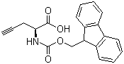 structure of CAS# 198561-07-8, Fmoc-L-propargylglycine;(S)-2-(((9H-Fluoren-9-yl)methoxy)carbonylamino)pent-4-ynoic acid