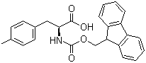 structure of CAS# 199006-54-7, FMOC-L-4-Methylphe;FMOC-Phe(4-Me)-OH; FMOC-L-4-Methylphe ; FMOC-4-methyl-L-phenylalanine; Fluorenylmethoxycarbonyl-L-4-methylphenylalanine