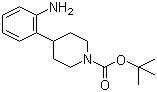 structure of CAS# 199105-03-8, 4-(2-Aminophenyl)-1-piperidinecarboxylic acid tert-butyl ester;tert-Butyl 4-(2-aminophenyl)piperidine-1-carboxylate
