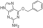 结构式 CAS# 19916-73-5, O-6-苄基鸟嘌呤; 2-氨基-6-(苄氧基)嘌呤