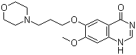 结构式 CAS# 199327-61-2, 7-甲氧基-6-(3-吗啉-4-基丙氧基)喹唑啉-4(3H)-酮