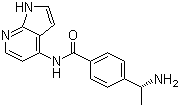 结构式 CAS# 199433-58-4, Y 33075; (R)-4-(1-氨基乙基)-N-1H-吡咯并[2,3-b]吡啶-4-基苯甲酰胺