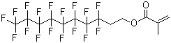 结构式 CAS# 1996-88-9, 2-(全氟辛基)乙基甲基丙烯酸酯; 1,1,2,2-四氢全氟癸基甲基丙烯酸酯