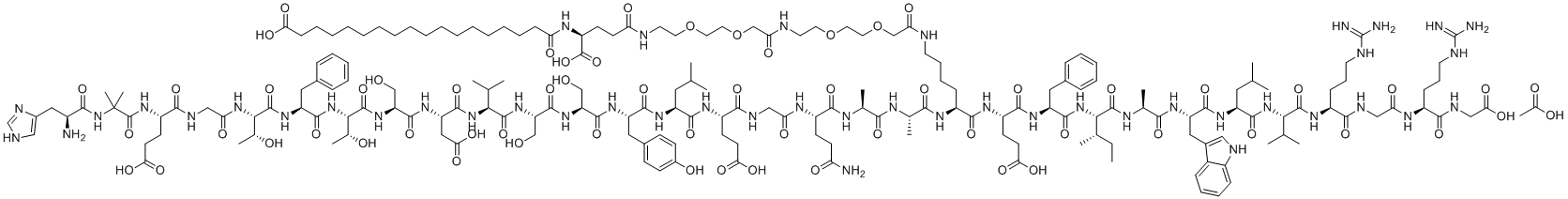 结构式 CAS# 1997361-85-9, 醋酸索马鲁肽