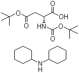 structure of CAS# 200334-95-8, Boc-D-Aspartic acid-beta-tert-butyl ester dicyclohexylammonium salt;Boc-D-Asp(OtBu)-OH DCHA; Dicyclohexylamine (R)-4-tert-butoxy-2-(tert-butoxycarbonylamino)-4-oxobutanoate