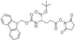 structure of CAS# 200616-38-2, 5-[(2,5-Dioxo-1-pyrrolidinyl)oxy]-N-[(9H-fluoren-9-ylmethoxy)carbonyl]-5-oxo-L-norvaline 1,1-dimethylethyl ester