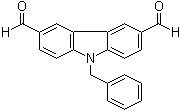 structure of CAS# 200698-05-1, 9-(Phenylmethyl)-9H-carbazole-3,6-dicarboxaldehyde