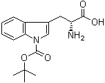 结构式 CAS# 201290-11-1, 1-[叔丁氧羰基]-D-色氨酸