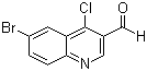 结构式 CAS# 201420-31-7, 6-溴-4-氯喹啉-3-甲醛