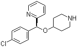 结构式 CAS# 201594-84-5, (S)-2-[(4-氯苯基)(4-哌啶氧基)甲基]吡啶