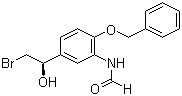 (R)-N-(2-(Benzyloxy)-5-(2-bromo-1-hydroxyethyl)phenyl)formamide molecular structure (CAS 201677-59-0)