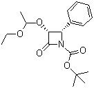 structure of CAS# 201856-57-7, (3R,4S)-tert-Butyl 3-(1-ethoxyethoxy)-2-oxo-4-phenylazetidine-1-carboxylate;3-(1-Ethoxyethoxy)-2-oxo-4-phenyl-1-azetidinecarboxylic acid 1,1-dimethylethyl ester