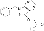 结构式 CAS# 20187-55-7, 苄达酸; [(1-苄基-1H-吲唑-3-基)氧]乙酸