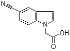 结构式 CAS# 202124-67-2, 5-氰基吲哚-1-乙酸