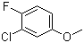 structure of CAS# 202925-07-3, 3-Chloro-4-fluoroanisole;2-Chloro-1-fluoro-4-methoxybenzene