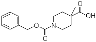 structure of CAS# 203522-12-7, 1-N-Cbz-4-Methylpiperidine-4-carboxylic acid;4-Methylpiperidine-1,4-dicarboxylic acid 1-(phenylmethyl) ester